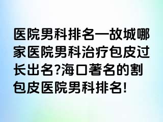 医院男科排名—故城哪家医院男科治疗包皮过长出名?海口著名的割包皮医院男科排名!