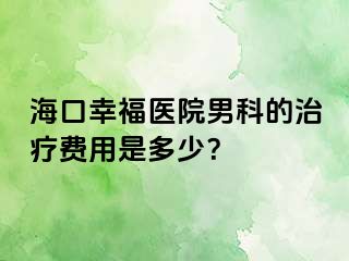 海口幸福医院男科的治疗费用是多少？